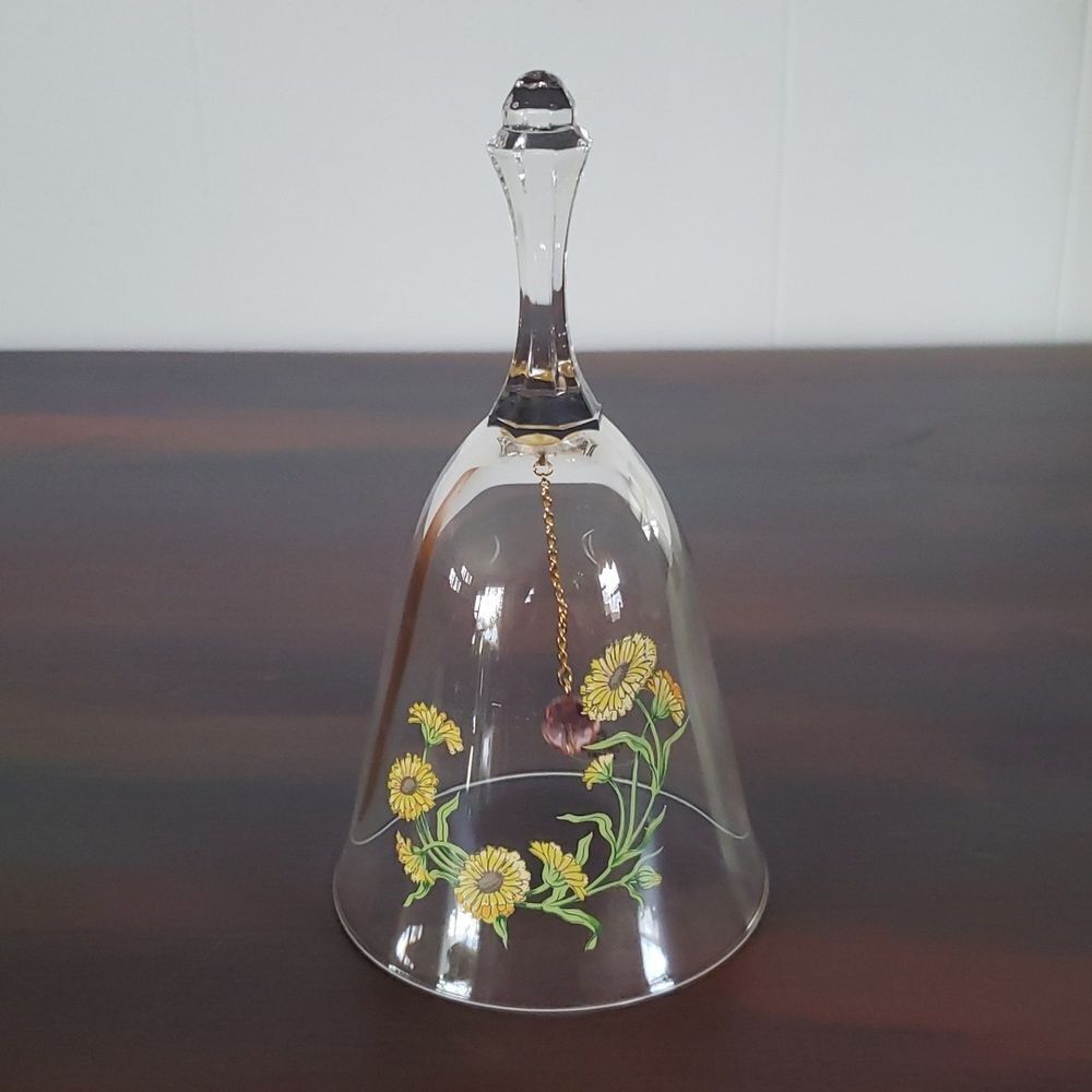 Vintage Avon 24% Full Lead Crystal Floral Bell